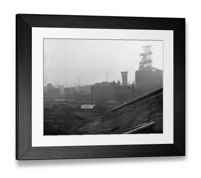 Framed Print : Closed collieries, colliery ruins Framed Print : Closed collieries, colliery ruins