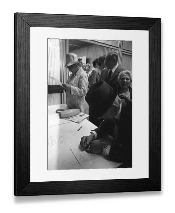 Framed Print : Displaced persons, displaced persons meetings