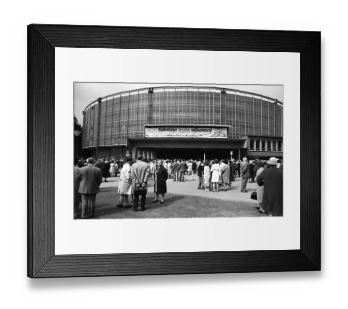 Framed Print : Displaced persons, displaced persons meetings