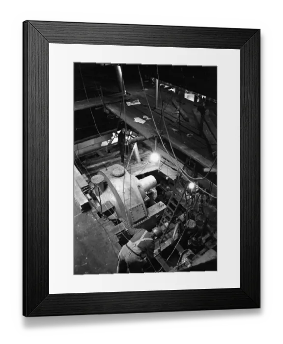 Framed Print : Work at the Port of Hamburg and Howaldtswerke Hamburg