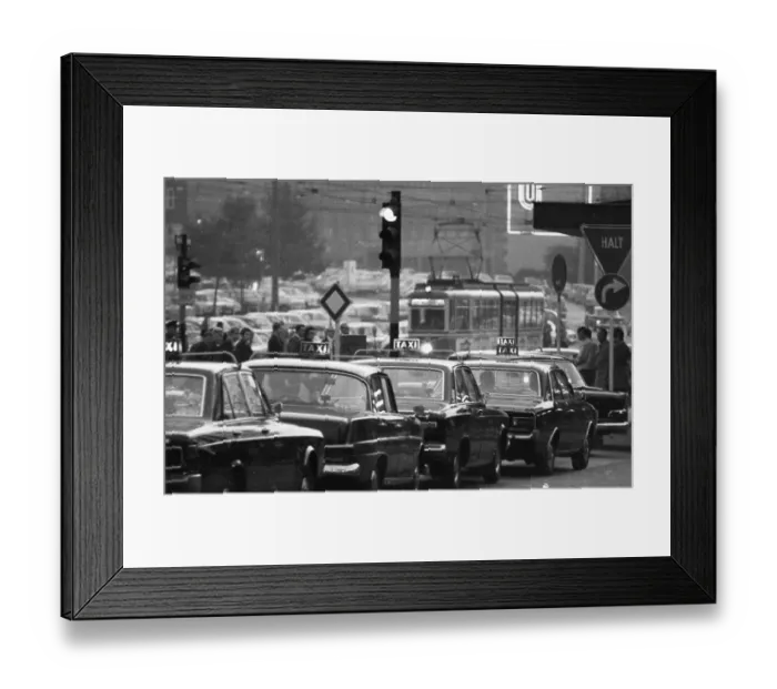 Framed Print : Urban transport in 1968 in the city of Dortmund