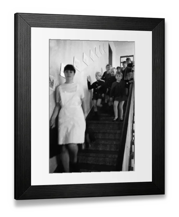 Framed Print : Kindergarten of the Minister Stein colliery in Dortmund in 1969
