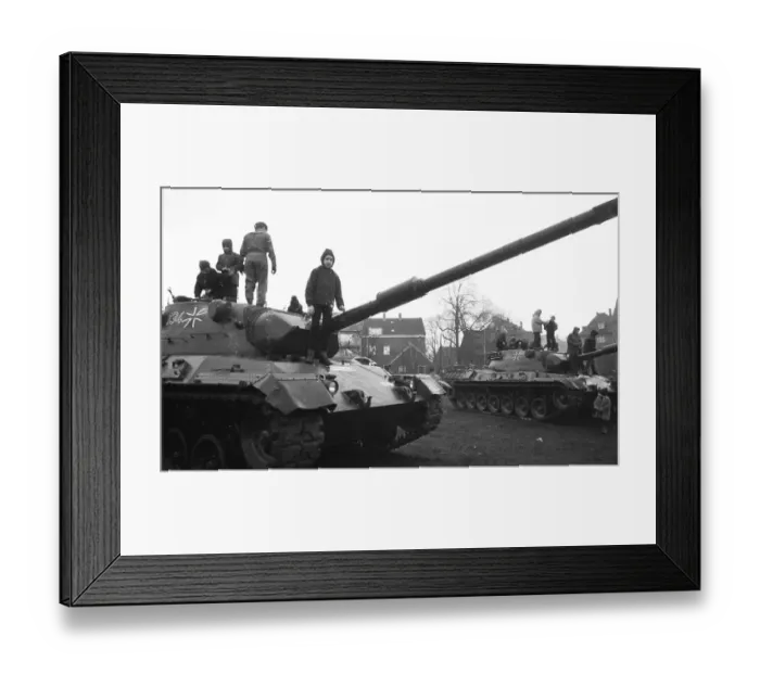 Framed Print : The Bundeswehr weapons show, here in Dortmund-Luettgendortmund in 1966