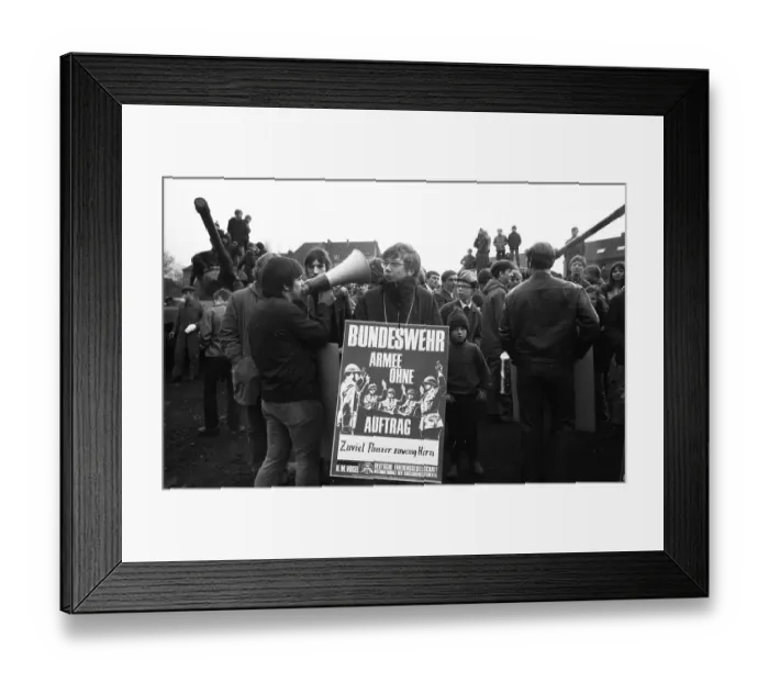 Framed Print : The Bundeswehr weapons show, here in Dortmund-Luettgendortmund in 1966