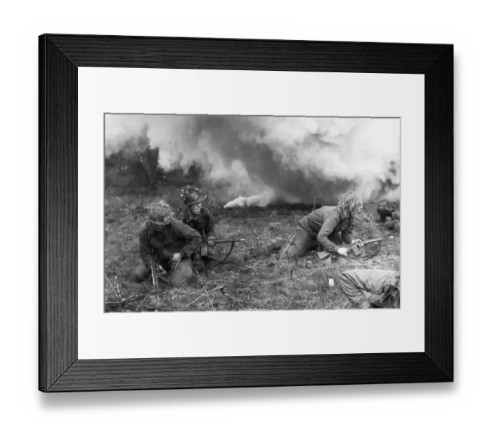Framed Print : The basic training of conscripts in 1965 in a barracks in Dortmund