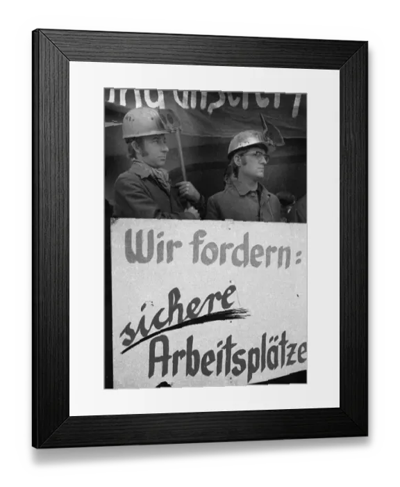 Framed Print : Steelworkers demanded the preservation Framed Print : Steelworkers demanded the preservation