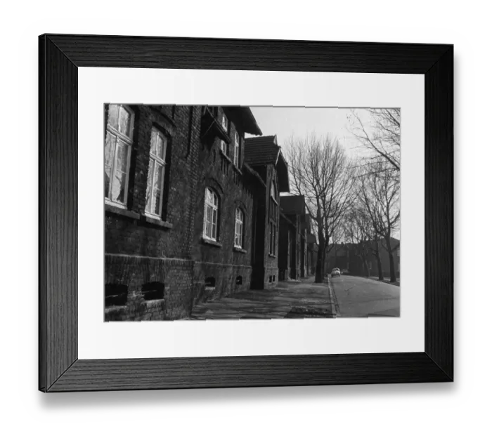 Framed Print : Despite the rather dilapidated condition of the colliery housing estate - here on 26 February 1973 in Bottrop - the RAG Framed Print : Despite the rather dilapidated condition of the colliery housing estate - here on 26 February 1973 in Bottrop - the RAG