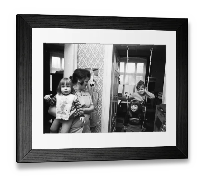 Framed Print : Despite the rather dilapidated condition of the colliery housing estate - here on 26 February 1973 in Bottrop - the RAG