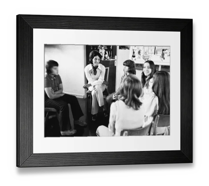 Framed Print : Gastarbeiter children in the secondary school