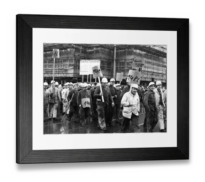 Framed Print : With a spontaneous strike and demonstration