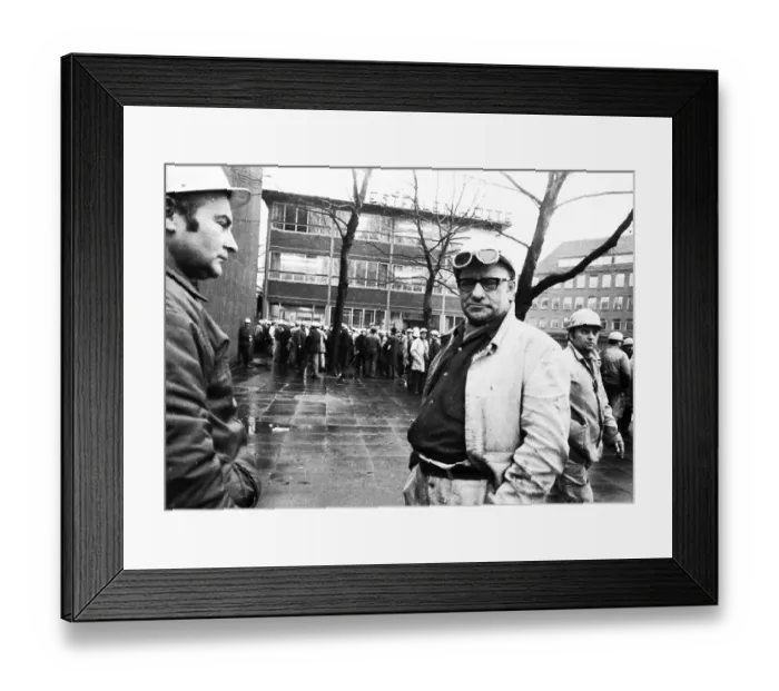 Framed Print : With a spontaneous strike and demonstration