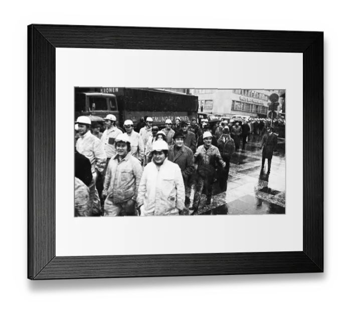 Framed Print : With a spontaneous strike and demonstration