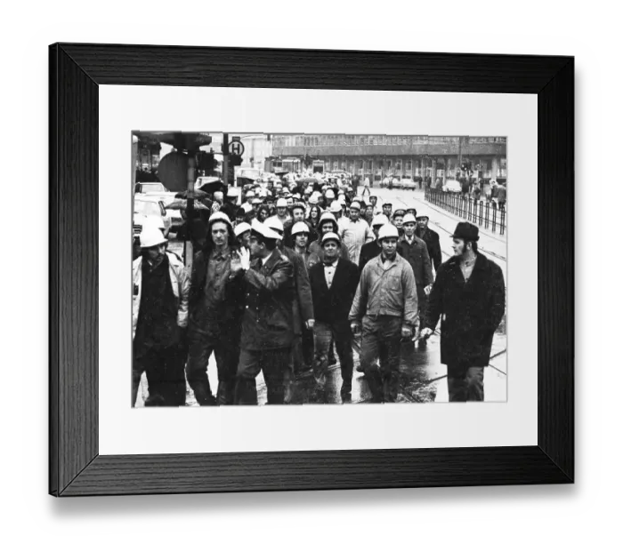Framed Print : With a spontaneous strike and demonstration