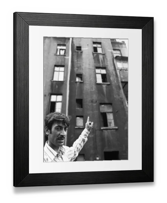 Framed Print : A sign in the north of Dortmund announces Dormitories for rent Framed Print : A sign in the north of Dortmund announces Dormitories for rent