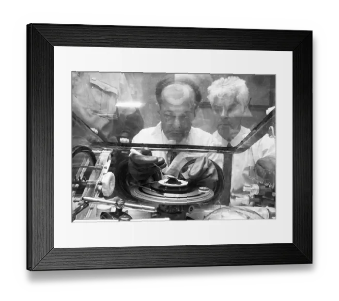 Framed Print : A delegation of scientists from the USSR visited Germany to exhibit space technology