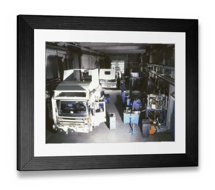 Framed Print : The refuse collection vehicles Framed Print : The refuse collection vehicles