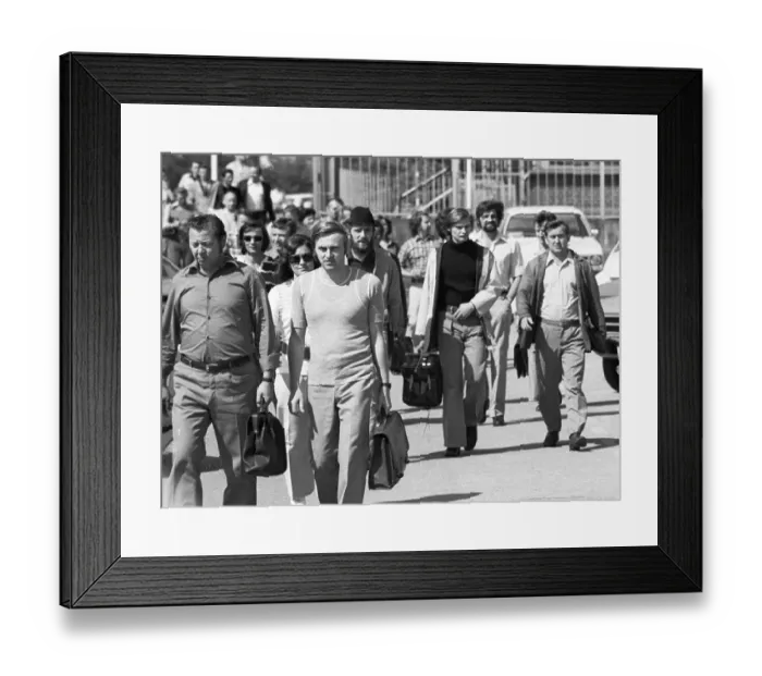 Framed Print : Many workers at the Opel factory in Bochum - here on 23 August 1973 - also took part in the wildcat strikes that swept