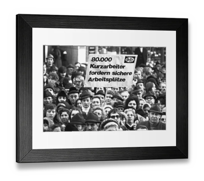 Framed Print : The Textile and Garment Workers Union (GTB) demonstrated in Bonn with about 10 Framed Print : The Textile and Garment Workers Union (GTB) demonstrated in Bonn with about 10
