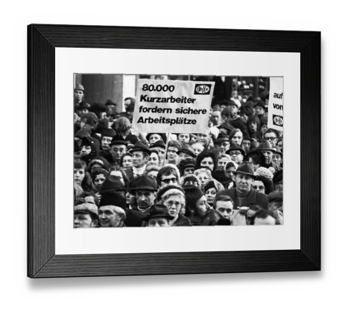 Framed Print : The Textile and Garment Workers Union (GTB) demonstrated in Bonn with about 10 Framed Print : The Textile and Garment Workers Union (GTB) demonstrated in Bonn with about 10