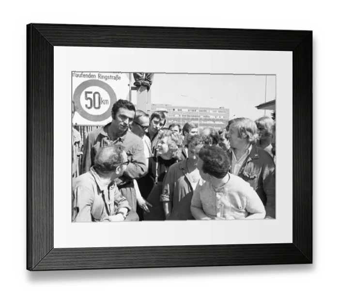 Framed Print : Many workers at the Opel factory in Bochum - here on 23 August 1973 - also took part in the wildcat strikes that swept