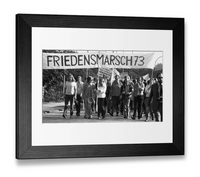 Framed Print : The Peace March 73 of the peace movement on 15