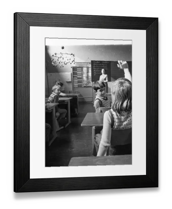 Framed Print : Among the pupils of the primary school - here in Dortmund on 1