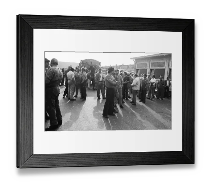 Framed Print : In 1973 there were numerous spontaneous work stoppages in the Federal Republic of Germany