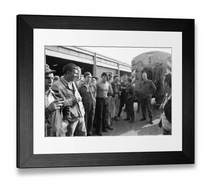 Framed Print : In 1973 there were numerous spontaneous work stoppages in the Federal Republic of Germany