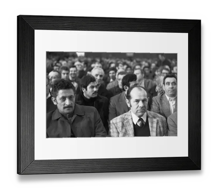 Framed Print : The dismissal of workers at Mannesmann-Werke after a spontaneous strike not led by the union provoked protests by