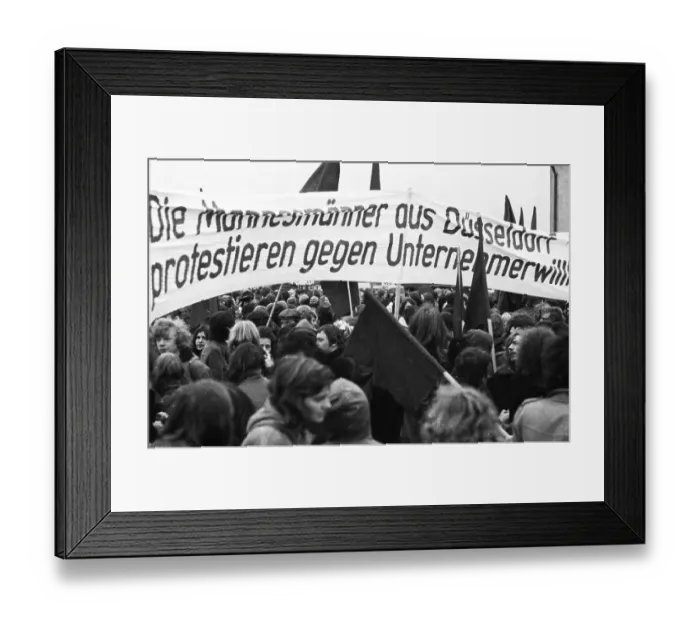 Framed Print : The dismissal of workers at the Mannesmann factory after a spontaneous strike not led by the union provoked protests by Framed Print : The dismissal of workers at the Mannesmann factory after a spontaneous strike not led by the union provoked protests by