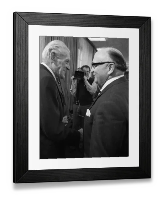 Framed Print : The senior member of the Communist Party of Germany (KPD /  DKP)