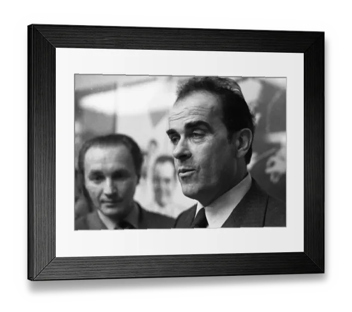 Framed Print : The visit of Georges Marchais, head of the French Communist Party