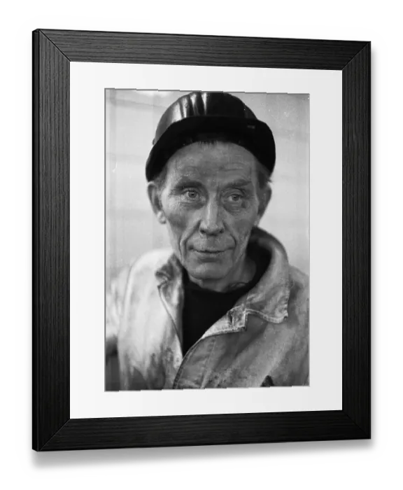 Framed Print : A workers meeting in the wash-house of the Monopol colliery on 18 November 1973 in Kamen was replaced by a