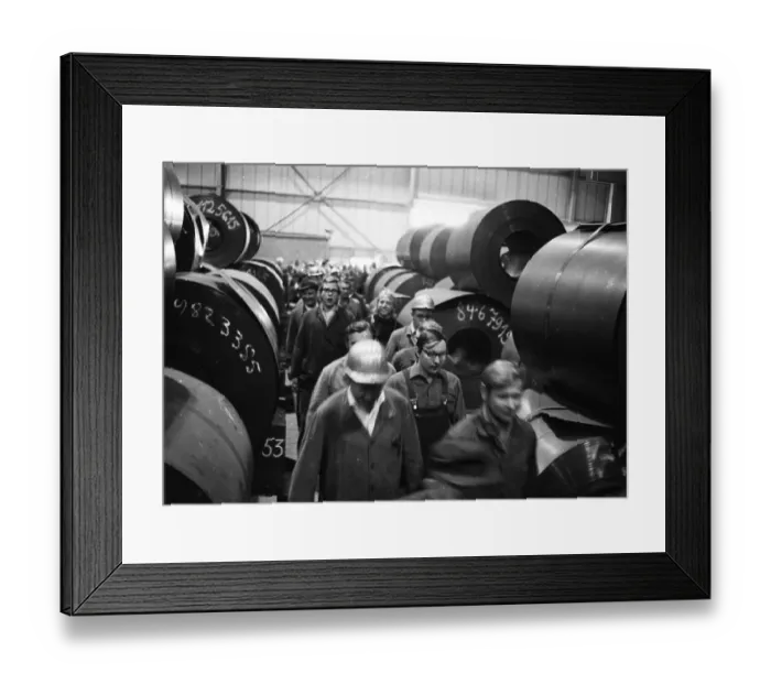 Framed Print : With a spontaneous strike on 15 August 1972 at the Friedr