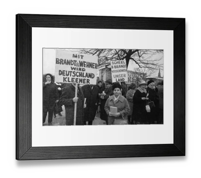 Framed Print : At a rally in Bonn on 11 March 1972