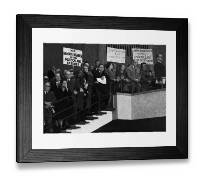 Framed Print : At a rally in Bonn on 11 March 1972 Framed Print : At a rally in Bonn on 11 March 1972