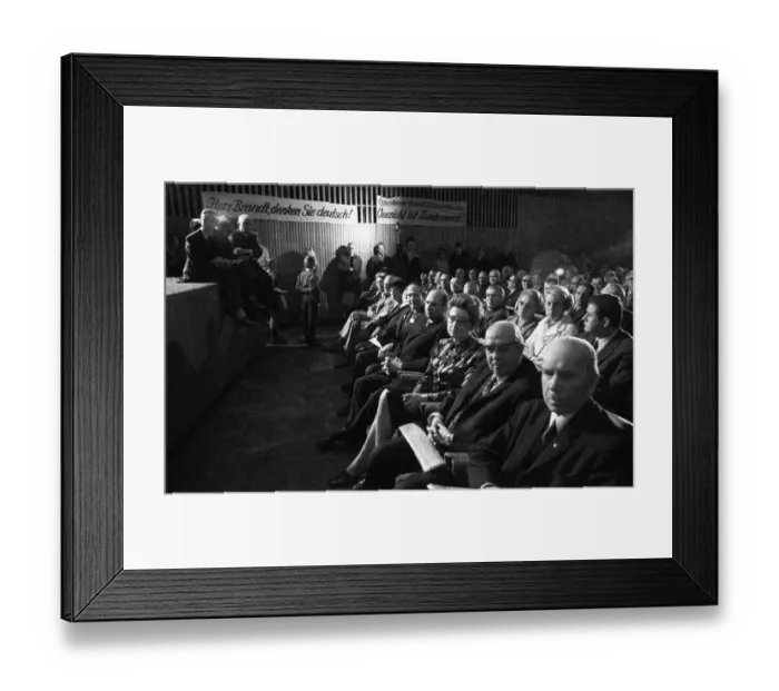 Framed Print : At a rally in Bonn on 11 March 1972