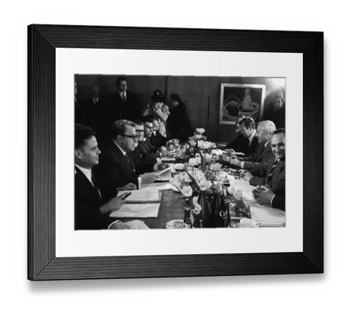 Framed Print : Delegations from the GDR, headed by Michael Kohl Framed Print : Delegations from the GDR, headed by Michael Kohl
