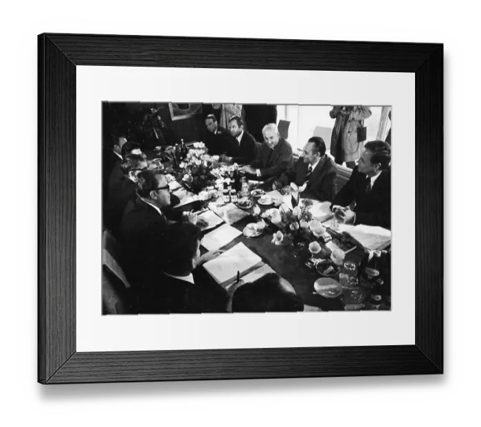 Framed Print : Delegations from the GDR with its leader Michael Kohl
