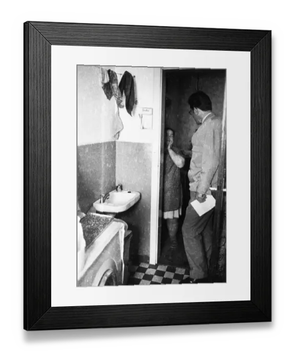 Framed Print : The residents of this old housing estate in a district of Bottrop complain