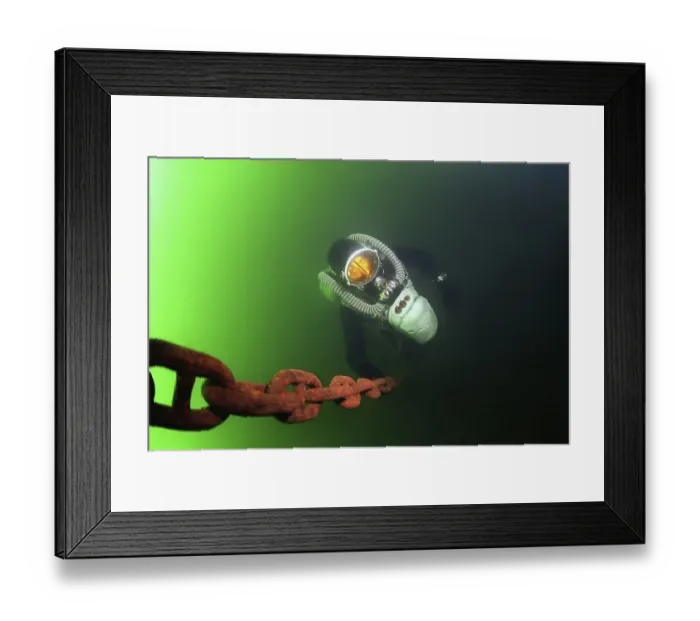 Framed Print : Military diver, Black Sea, USSR Framed Print : Military diver, Black Sea, USSR