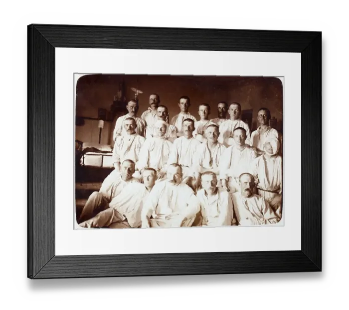 Framed Print : Patients in a hospital, historic photograph Framed Print : Patients in a hospital, historic photograph