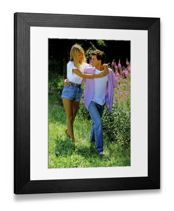 Framed Print : Young walking couple Framed Print : Young walking couple