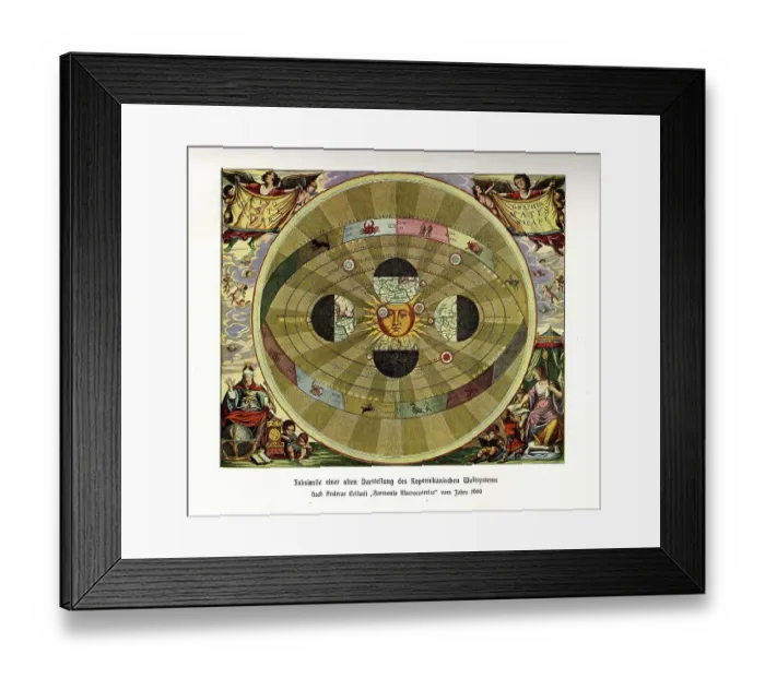 Framed Print : Representation of the Ptolemaic World System