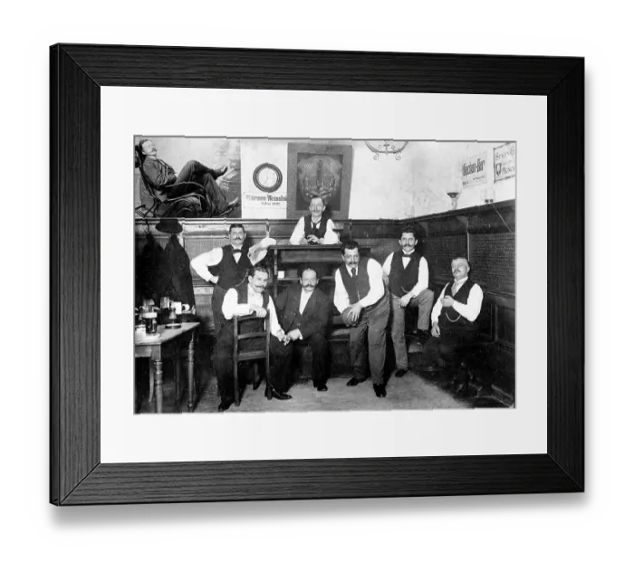 Framed Print : Men at bowling, ca. 1904, exact place unknown Framed Print : Men at bowling, ca. 1904, exact place unknown