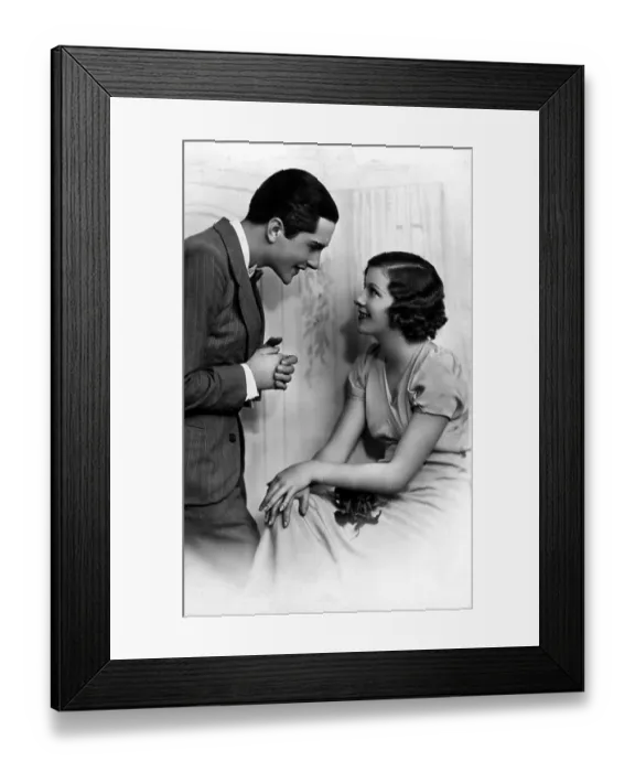 Framed Print : Pair, lovers flirting, around 1930 Framed Print : Pair, lovers flirting, around 1930