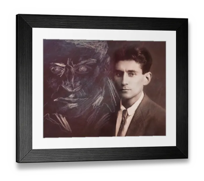 Framed Print : Portrait of Franz Kafka, 1883 - 1924