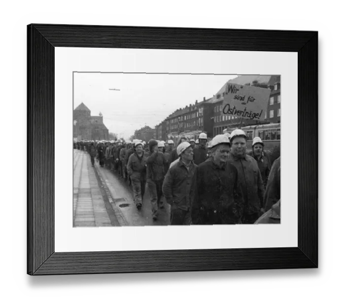Framed Print : The detente policy of Willy Brandt and his SPD-FDP coalition was controversial