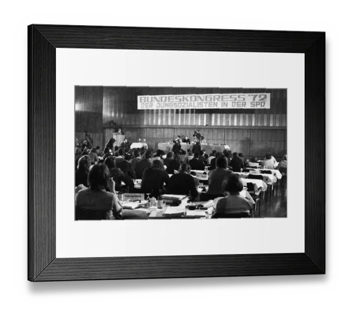 Framed Print : The Federal Congress 72 of the Young Socialists in the SPD on 26