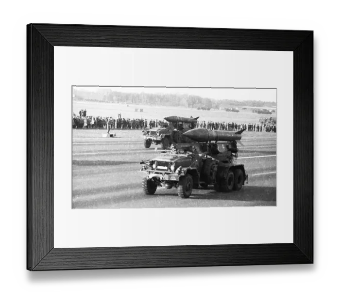 Framed Print : The field parade, a weapons display by all units of the Bundeswehr and NATO on 22 March 1972 in Wunstorf
